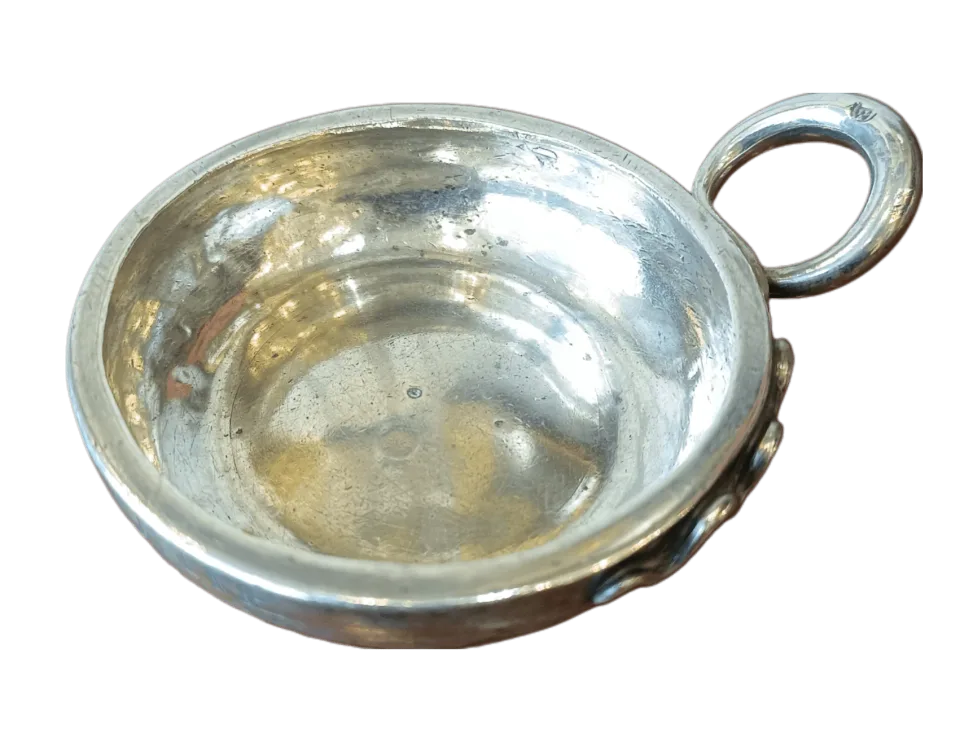 Tastevin aus massivem Silber aus Riom, Epoche Ludwig XVI., 1781